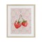 Stupell Industries Bows & Berries Strawberry Framed Print Under Glass, design by Jesse Keith
